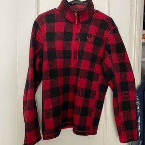 Northface plaid sherpa mens sweatshirt